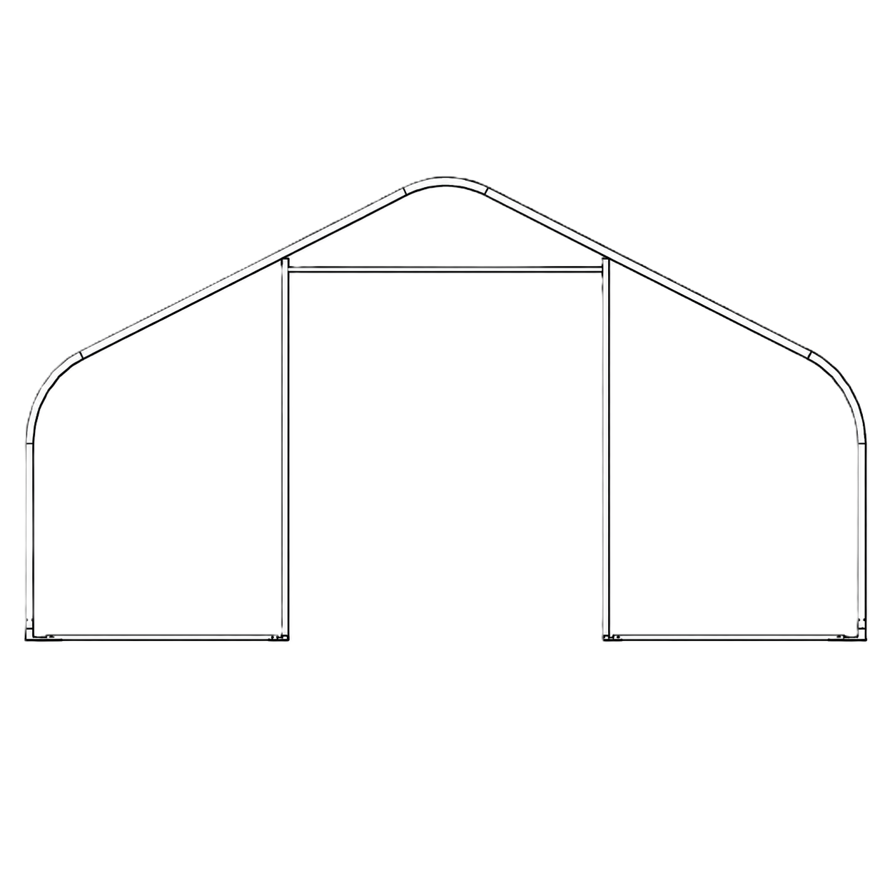 30ft Peak shelter front view