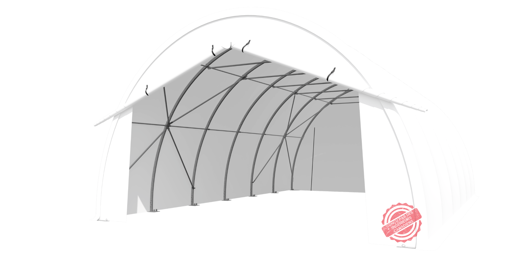 Nordura dome-roof shelter in a Canadian winter